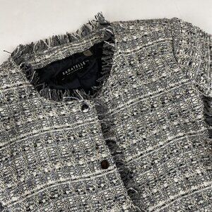 Bagatelle Collection Jacket Women’s XL Lined Frayed Trim Full Zip Snap Casual